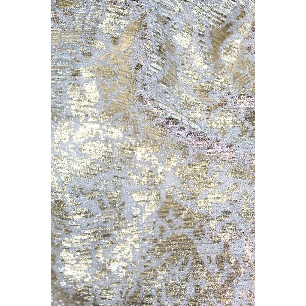 Betsy & Adam Metallic One Shoulder Cocktail Sheath Dress Gold Silver Women 8 - Picture 3 of 5